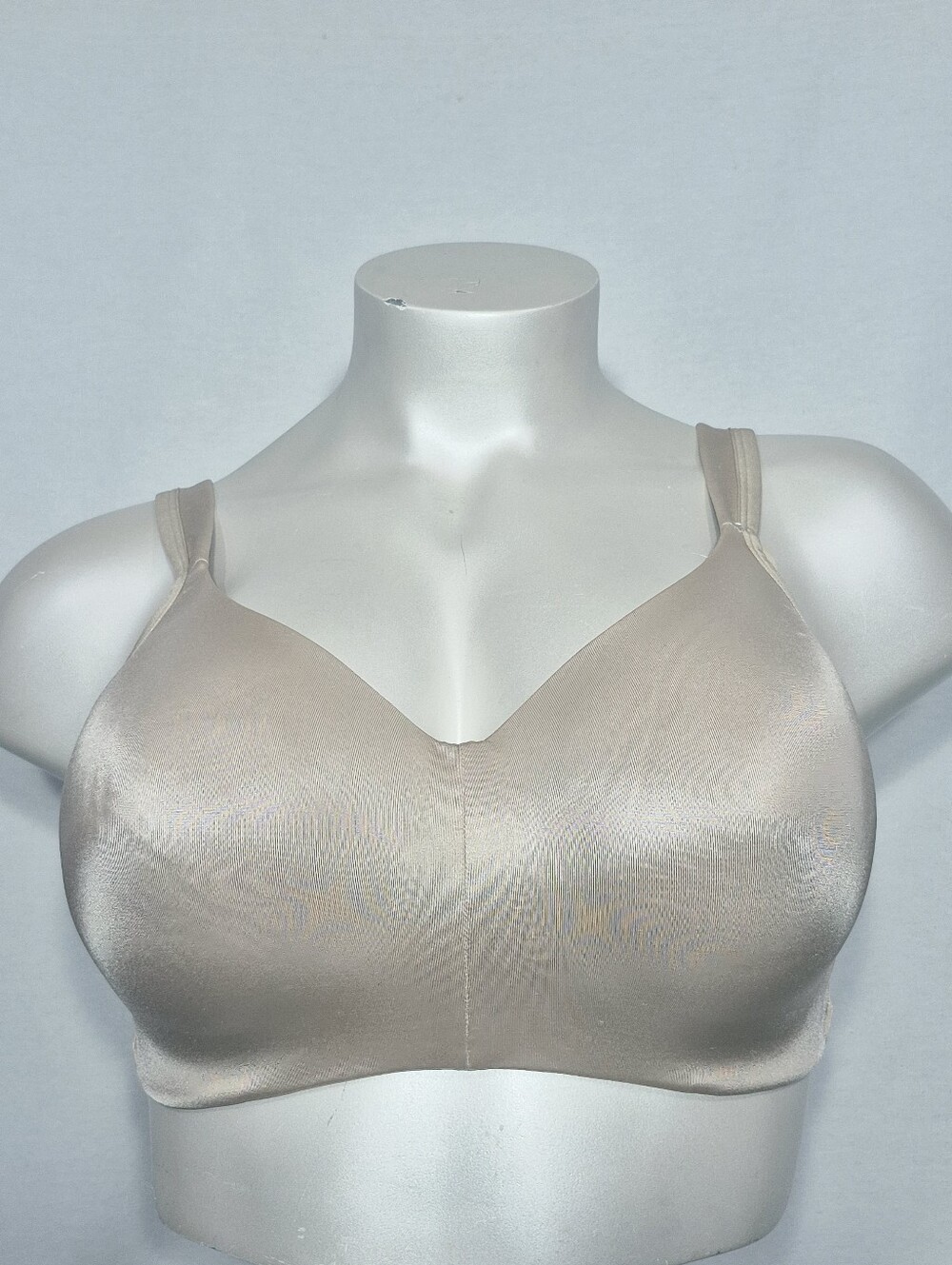44D Cacique Satin Smooth‎ Wire Free Bra Beige NWT